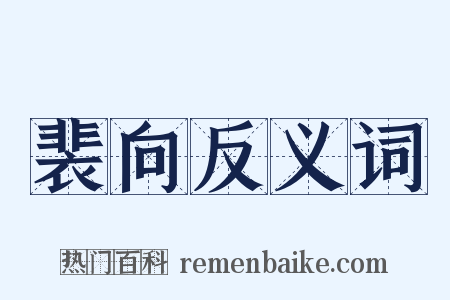 裴向反义词是什么意思的图片